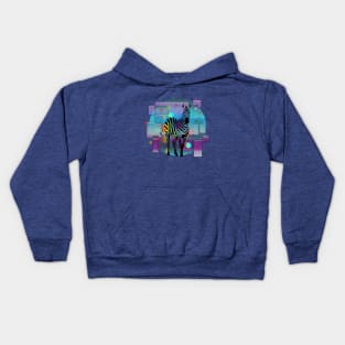 Colorful zebra Kids Hoodie